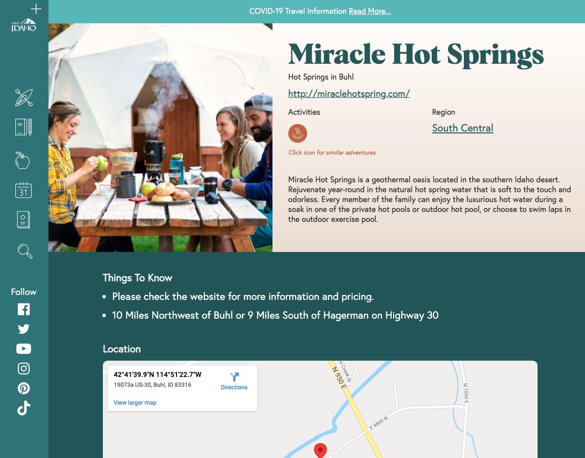 Screenshot 1 of idaho web page